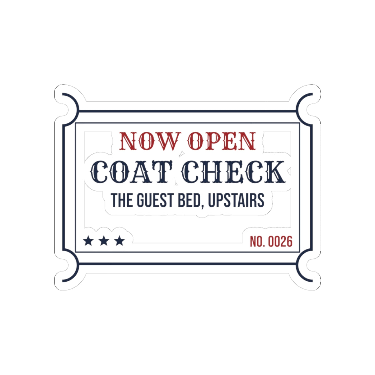 Funny Christmas Sticker Coat Check The Guest Bed For Hosts
