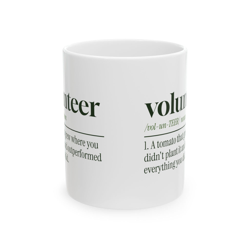 Funny Gardening Coffee Mug Volunteer Tomato Dictionary Definition