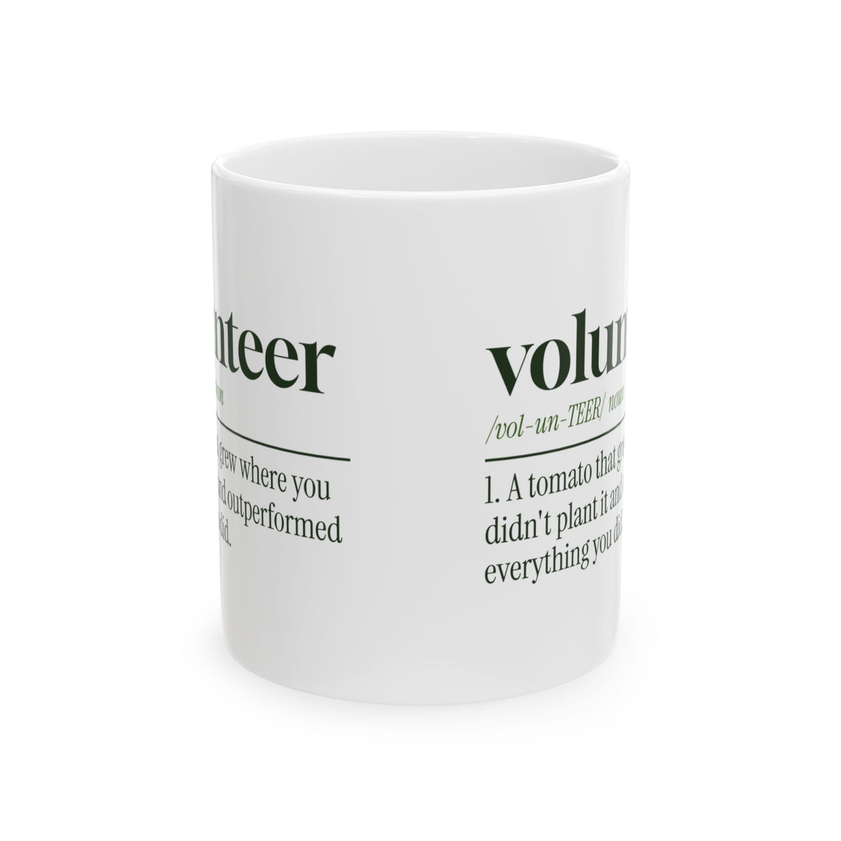 Funny Gardening Coffee Mug Volunteer Tomato Dictionary Definition