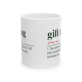 Funny Christmas Wrapping Coffee Mug Gift Tag Definition