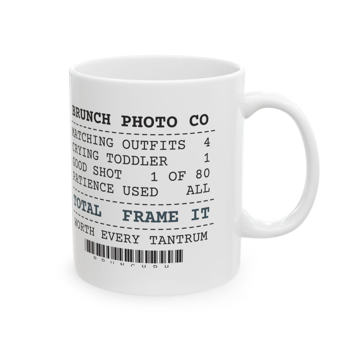 Funny Brunch Coffee Mug Family Photo Receipt For Parents
