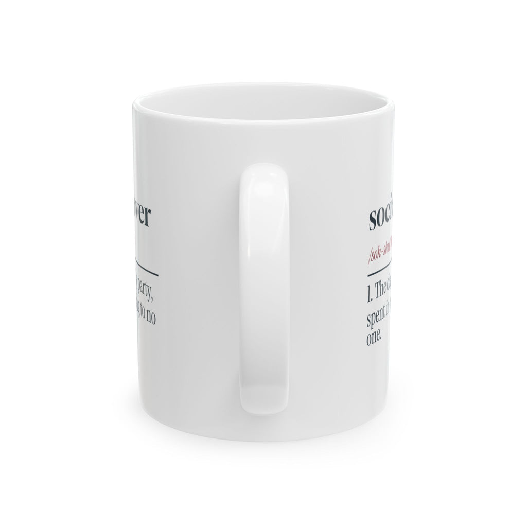 Funny Christmas Coffee Mug Social Hangover Definition For Introverts