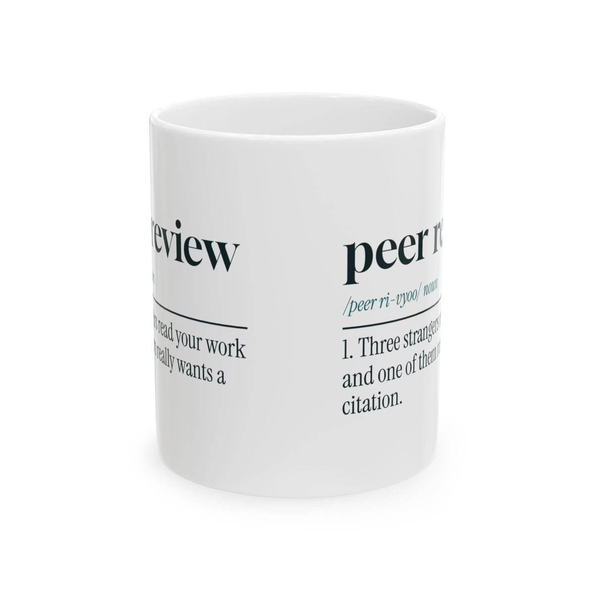 Funny Researcher Coffee Mug Peer Review Definition Reviewer Two