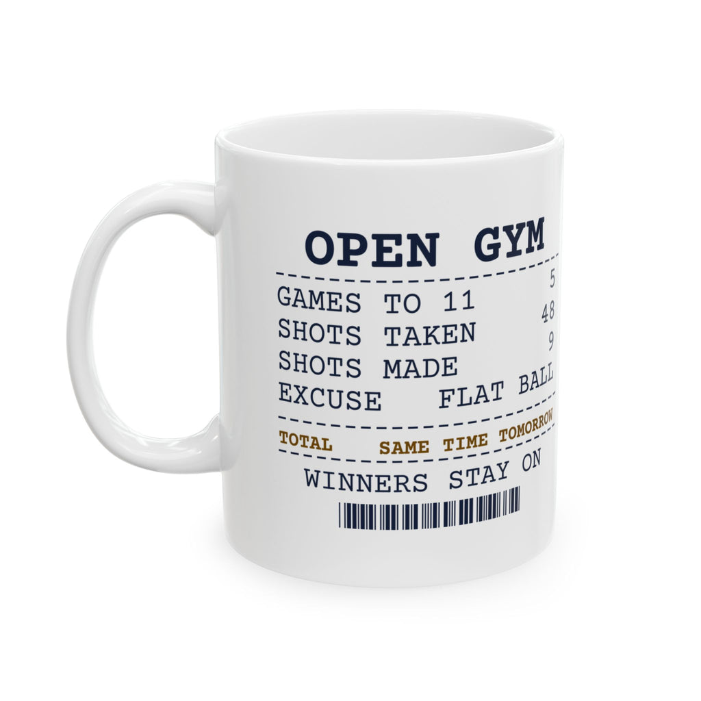Funny Basketball Player Mug Open Gym Receipt Shots Made