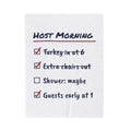 Funny Christmas Host Throw Blanket Host Morning Checklist Guests Early