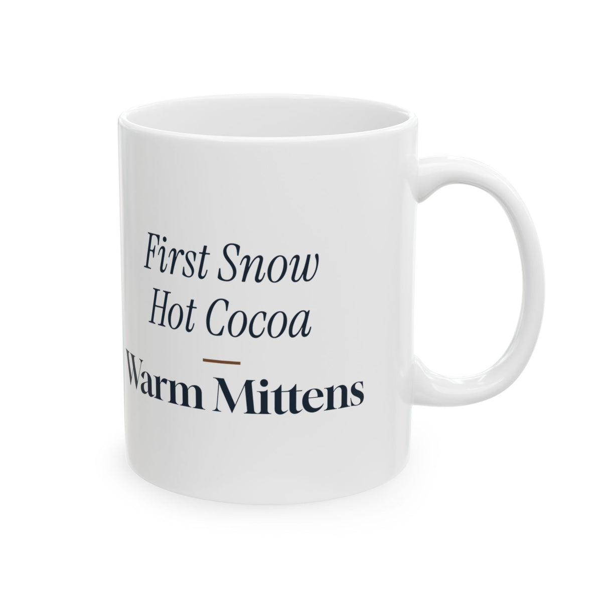 Hot Cocoa Mug First Snow Hot Cocoa Warm Mittens Retro Winter Cup