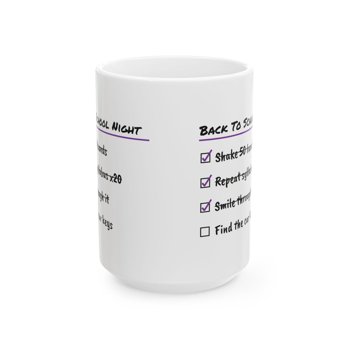 Funny Teacher Coffee Mug Back To School Night Checklist For Teachers