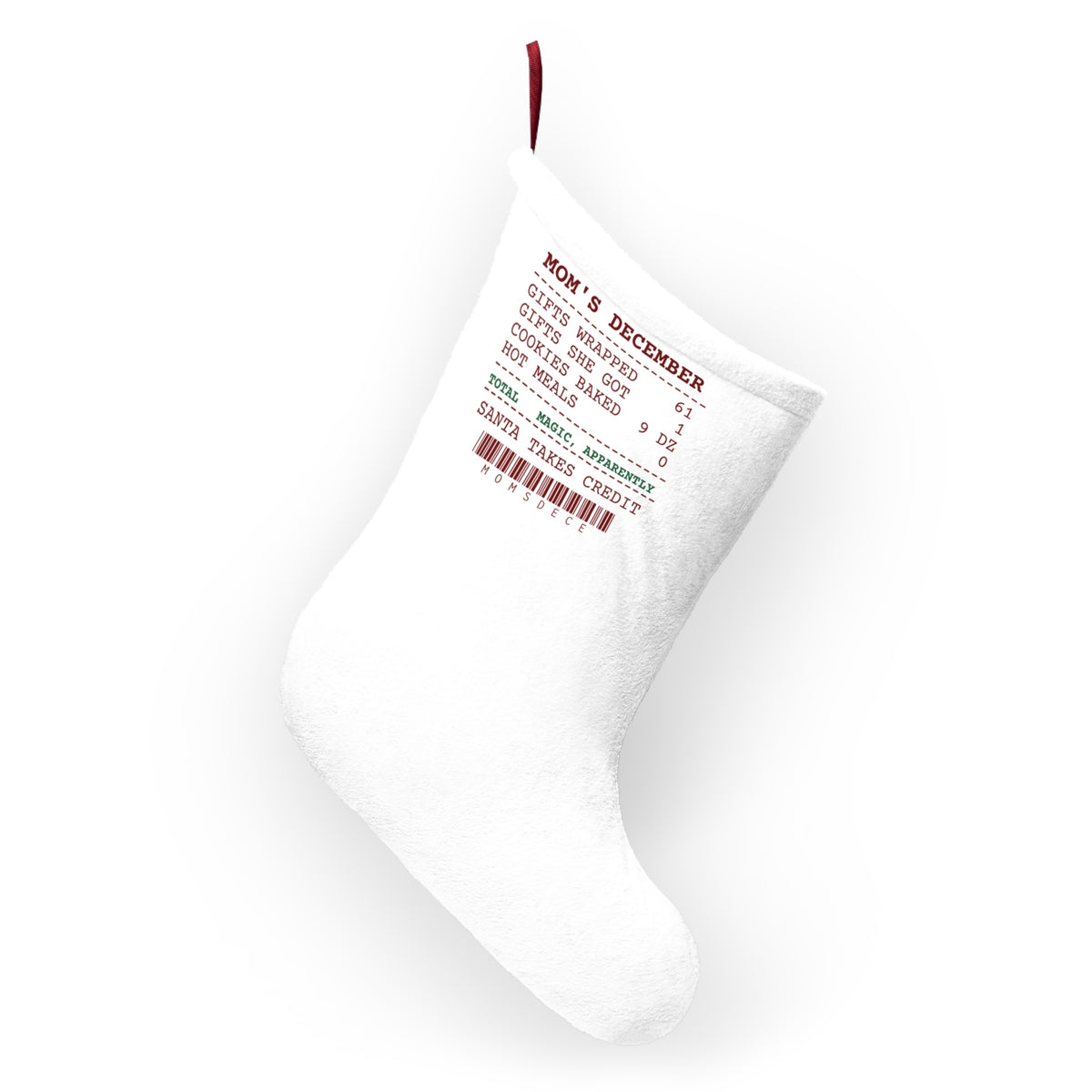 Funny Mom Christmas Stocking Gifts Wrapped 61 Santa Takes Credit