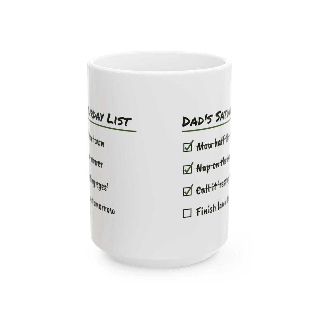 Funny Dad Saturday Checklist Coffee Mug For Dad