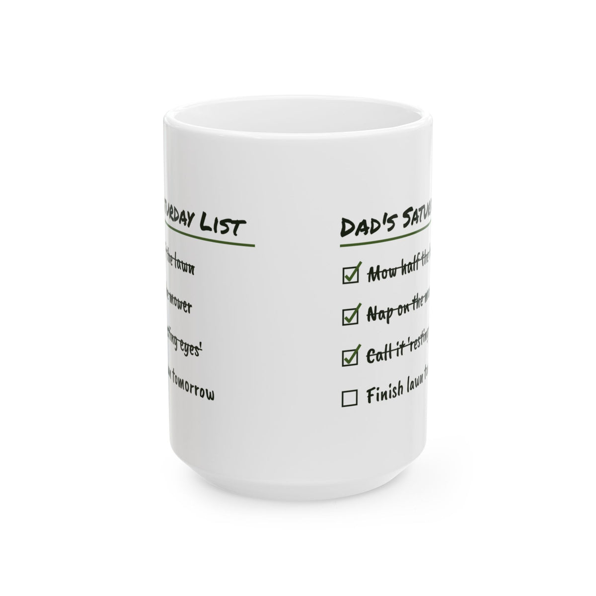 Funny Dad Saturday Checklist Coffee Mug For Dad