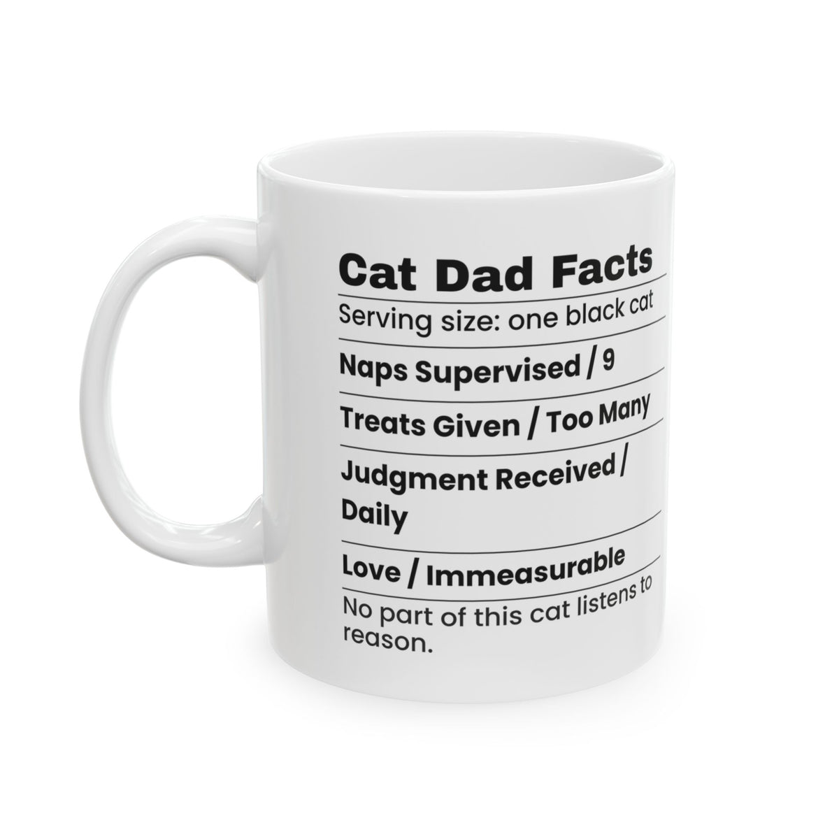 Funny Cat Dad Mug Cat Dad Facts Judgment Received Daily