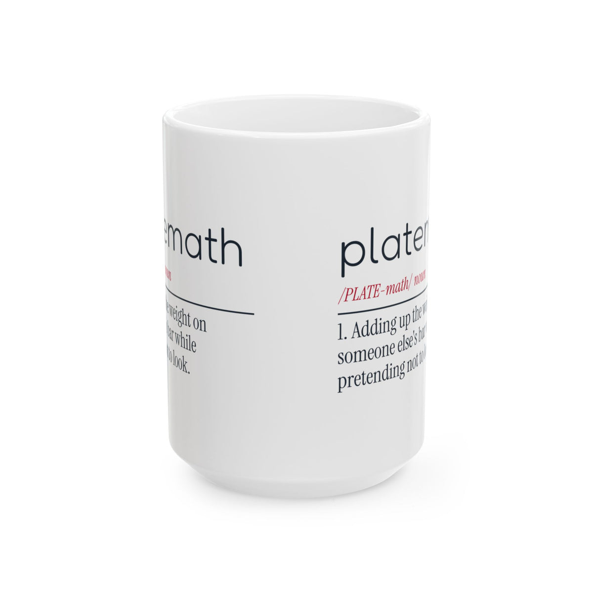 Funny Weightlifting Coffee Mug Platemath Definition For Lifters