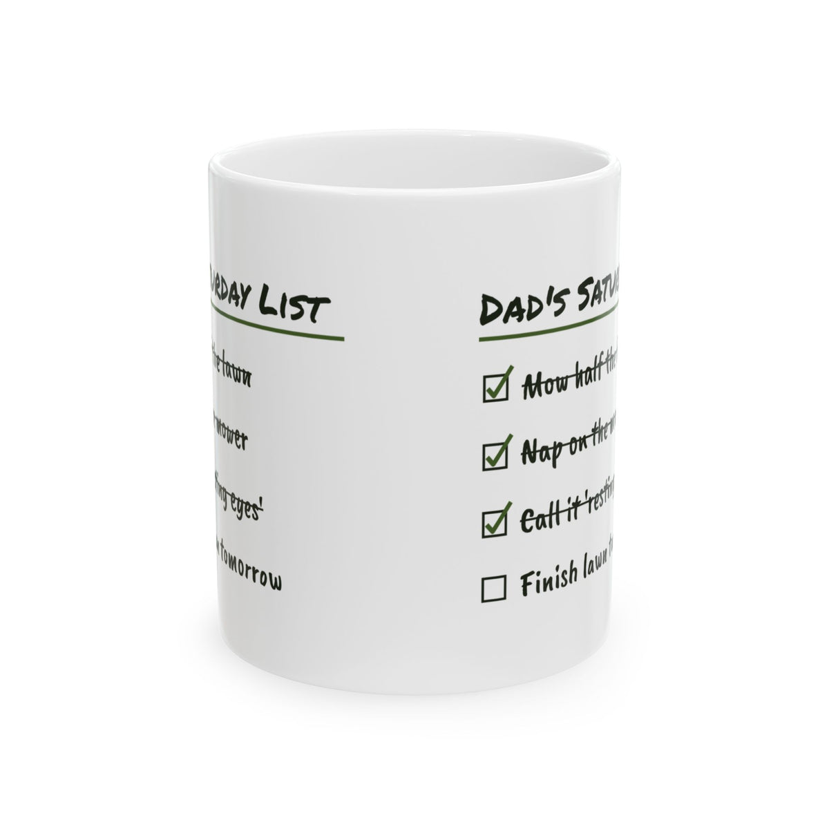 Funny Dad Saturday Checklist Coffee Mug For Dad