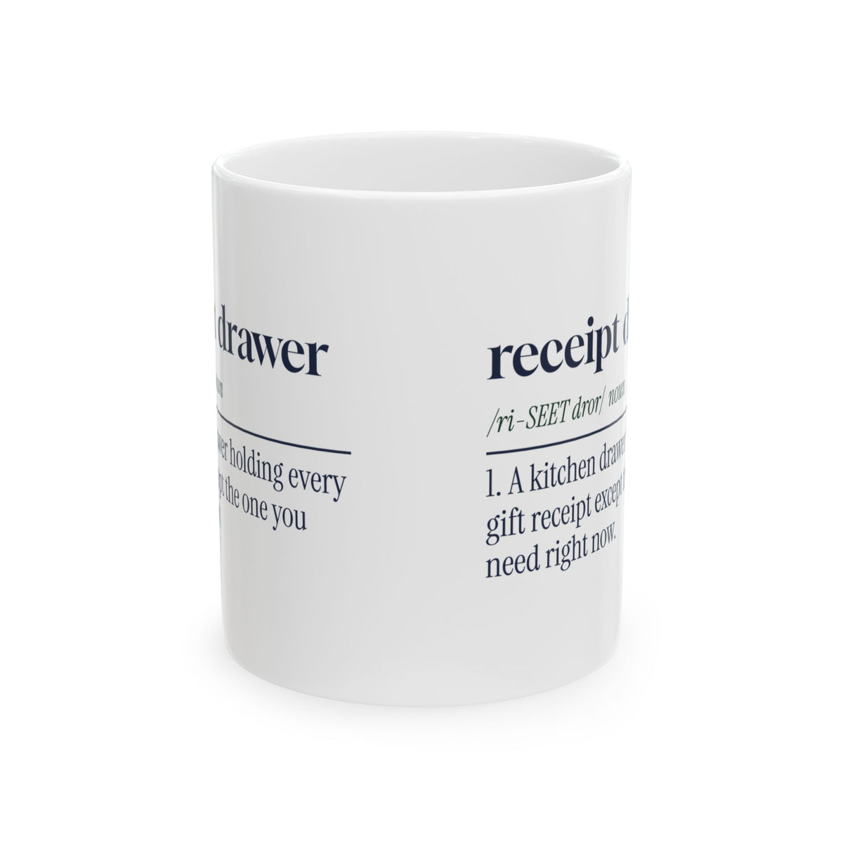 Funny Christmas Coffee Mug Receipt Drawer Definition For Shoppers