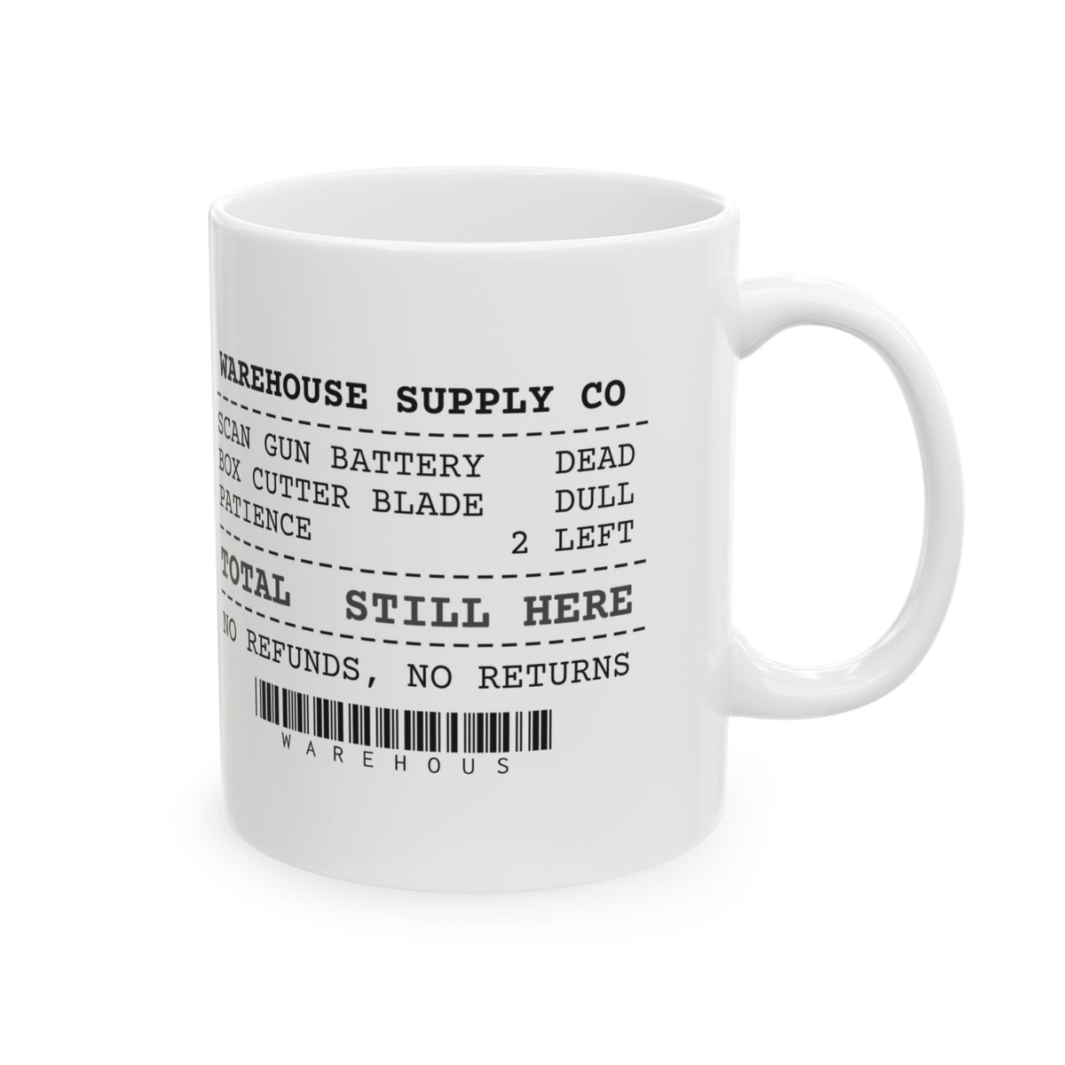 Warehouse Worker Coffee Mug Still Here Still Scanning