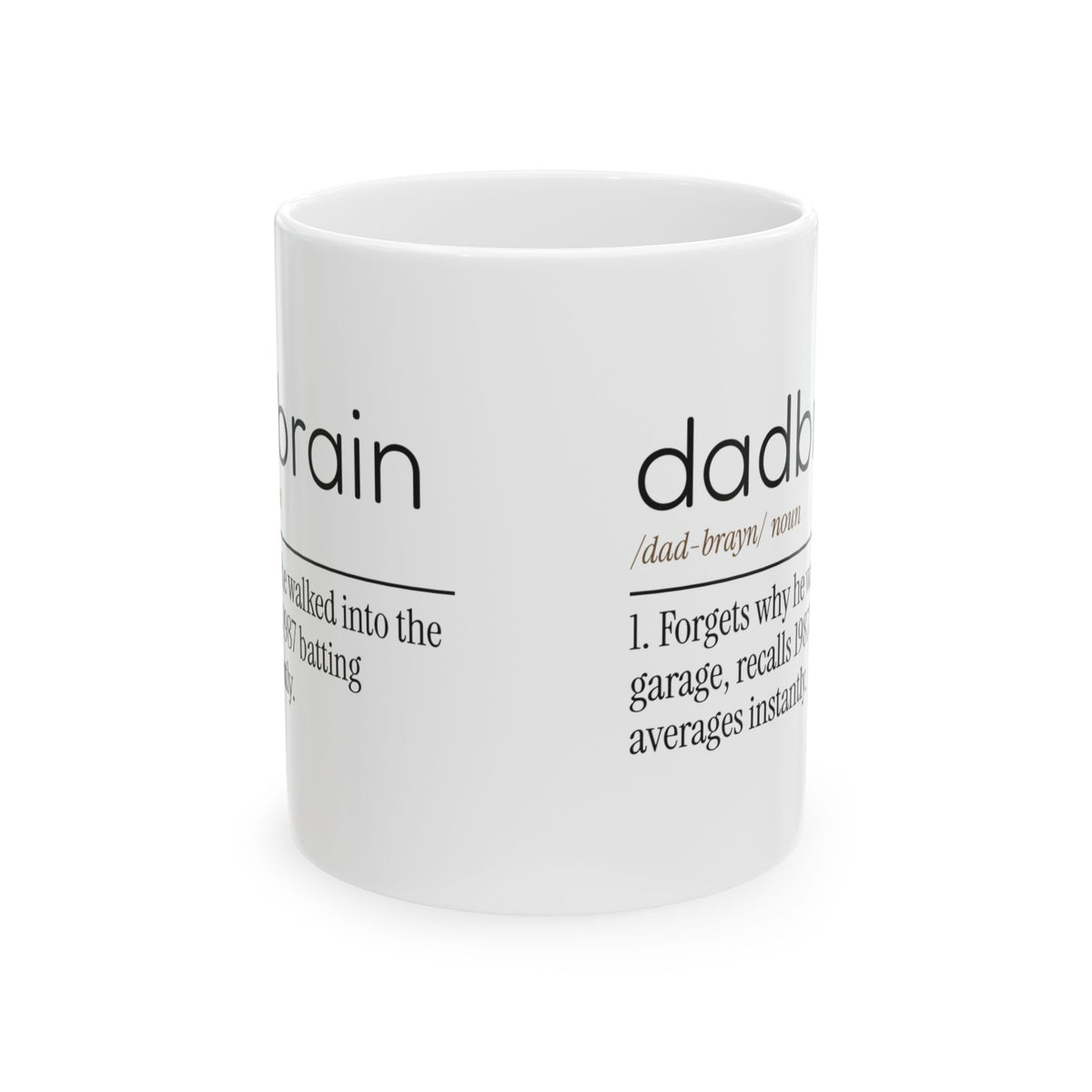 Funny Dad Coffee Mug Dadbrain Definition For Dad Fathers Day