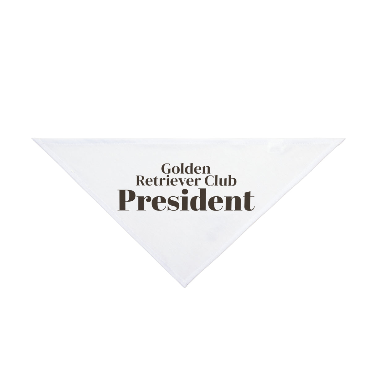 Golden Retriever Dog Bandana "Golden Retriever Club President" Funny Dog