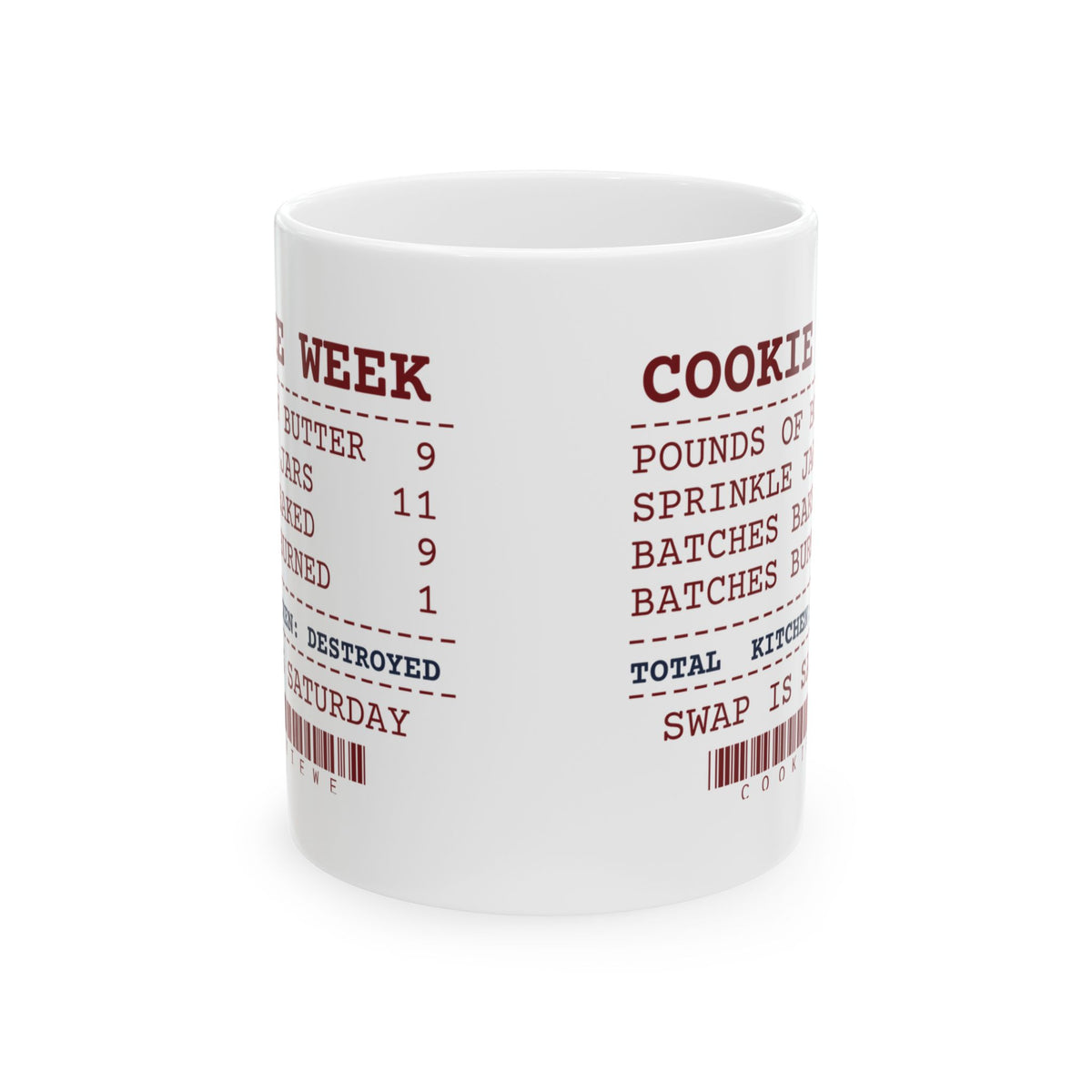 Funny Christmas Baking Coffee Mug Cookie Week Receipt For Bakers