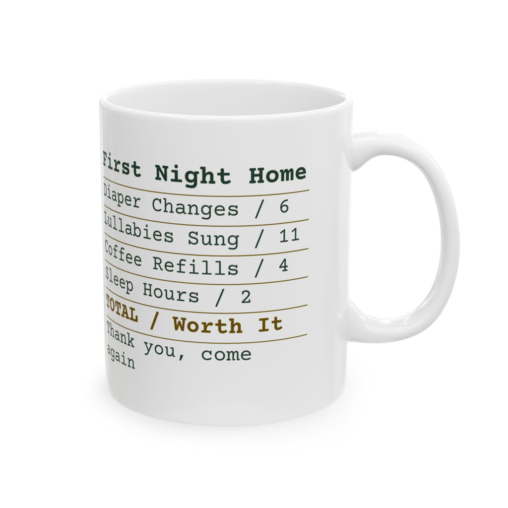 First Night Home Worth It New Dad Mug