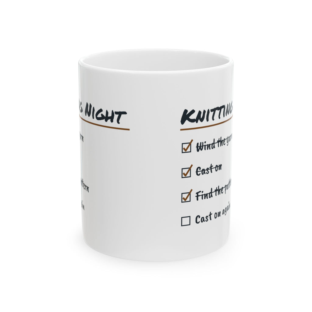 Funny Knitting Mug Find The Pattern Cast On Again Checklist For Knitters