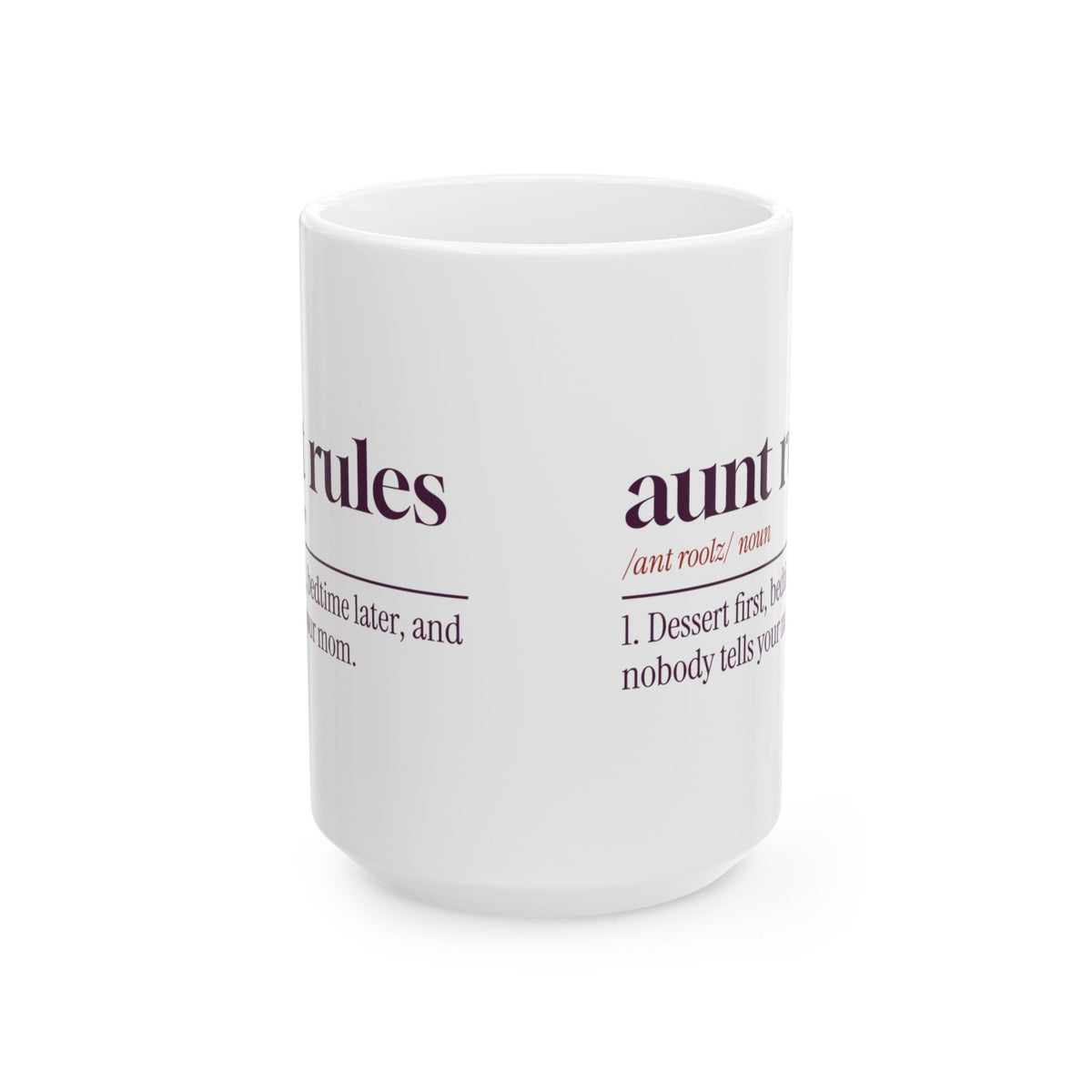 Funny Aunt Coffee Mug Aunt Rules Dictionary Definition For Aunties