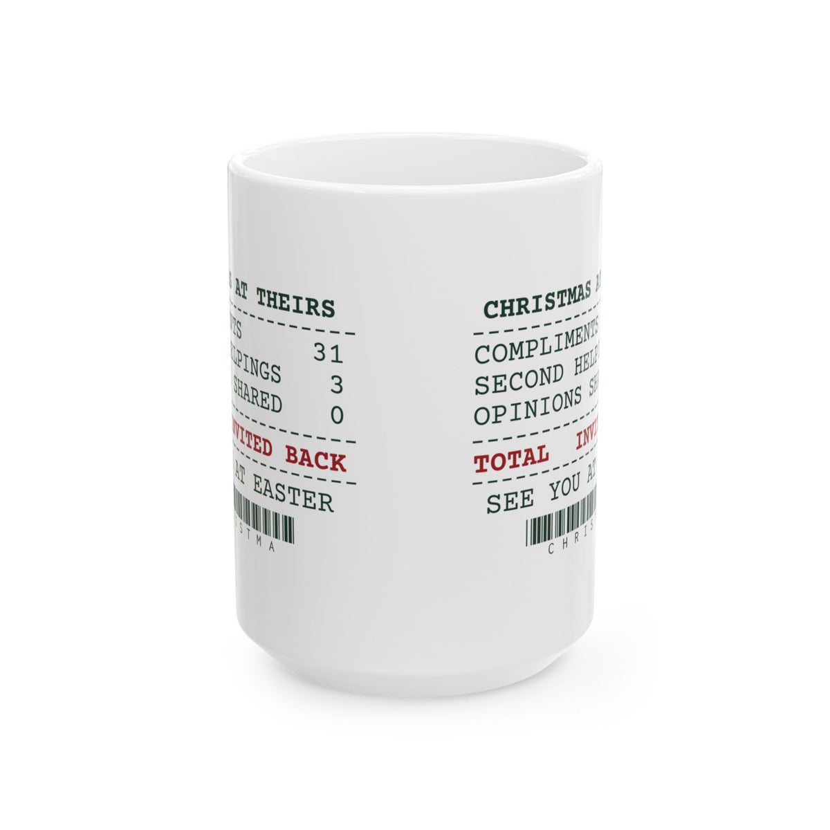 Funny In-Laws Christmas Coffee Mug Opinions Shared 0 Invited Back