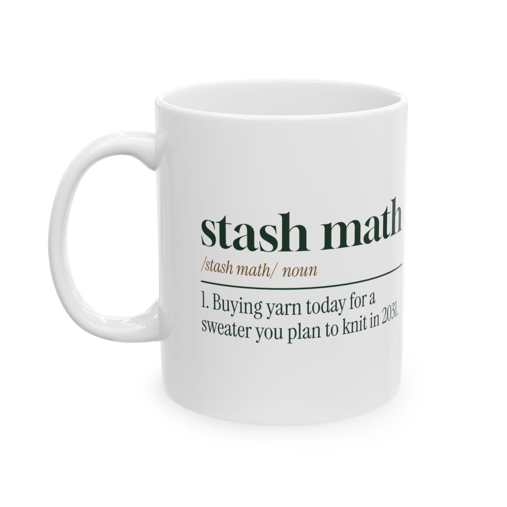 Funny Knitting Coffee Mug Stash Math Dictionary For Yarn Lovers