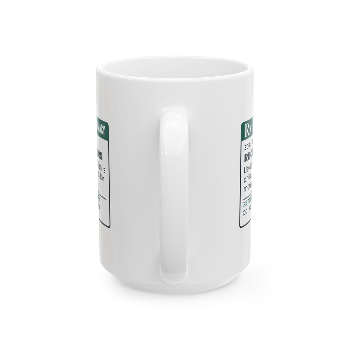 Funny Thanksgiving Host Coffee Mug Recliner Prescription Label