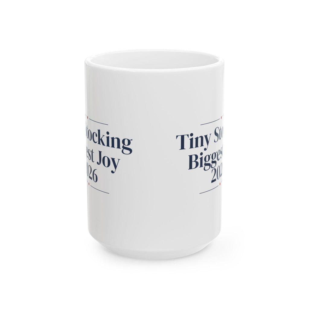 Baby's First Christmas Coffee Mug Tiny Stocking Biggest Joy 2026