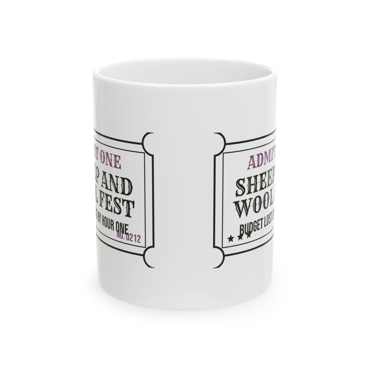 Funny Knitting Mug Wool Fest Budget Lost By Hour One Ticket For Knitters