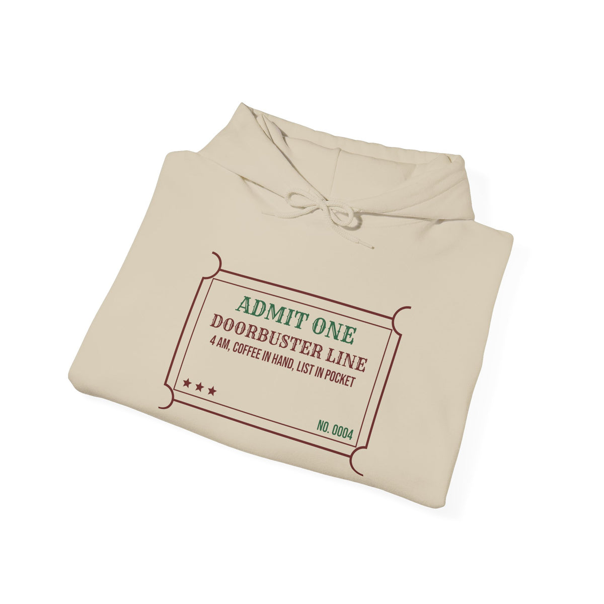 Funny Christmas Shopping Hoodie Doorbuster Line 4 AM Coffee In Hand