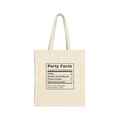 Funny Introvert Christmas Party Tote Bag Party Facts Nutrition Label