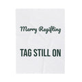 Funny White Elephant Throw Blanket Merry Regifting Tag Still On