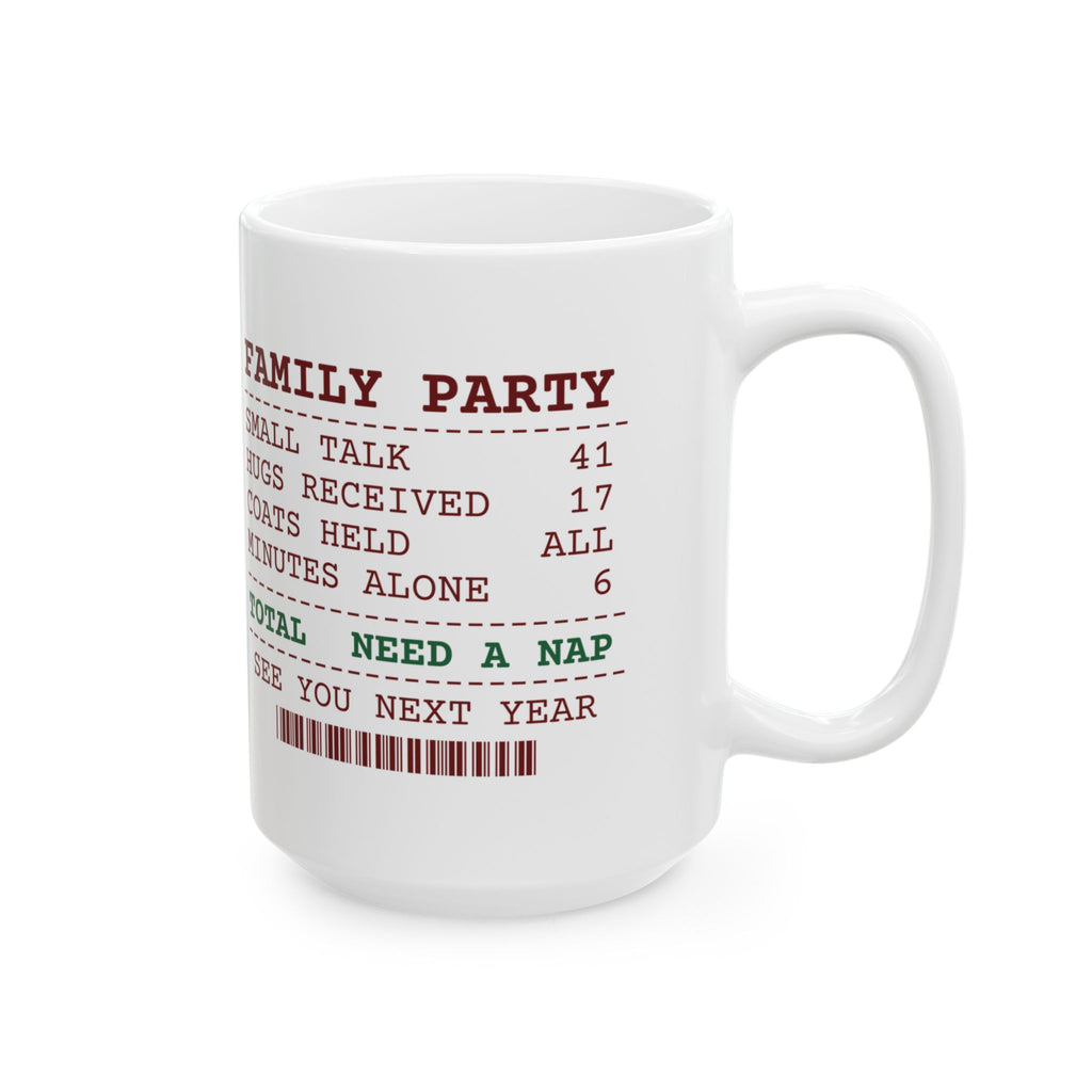 Funny Christmas Introvert Coffee Mug Small Talk 41 Party Receipt