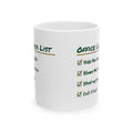 Office Luck List Checklist Mug Coworker