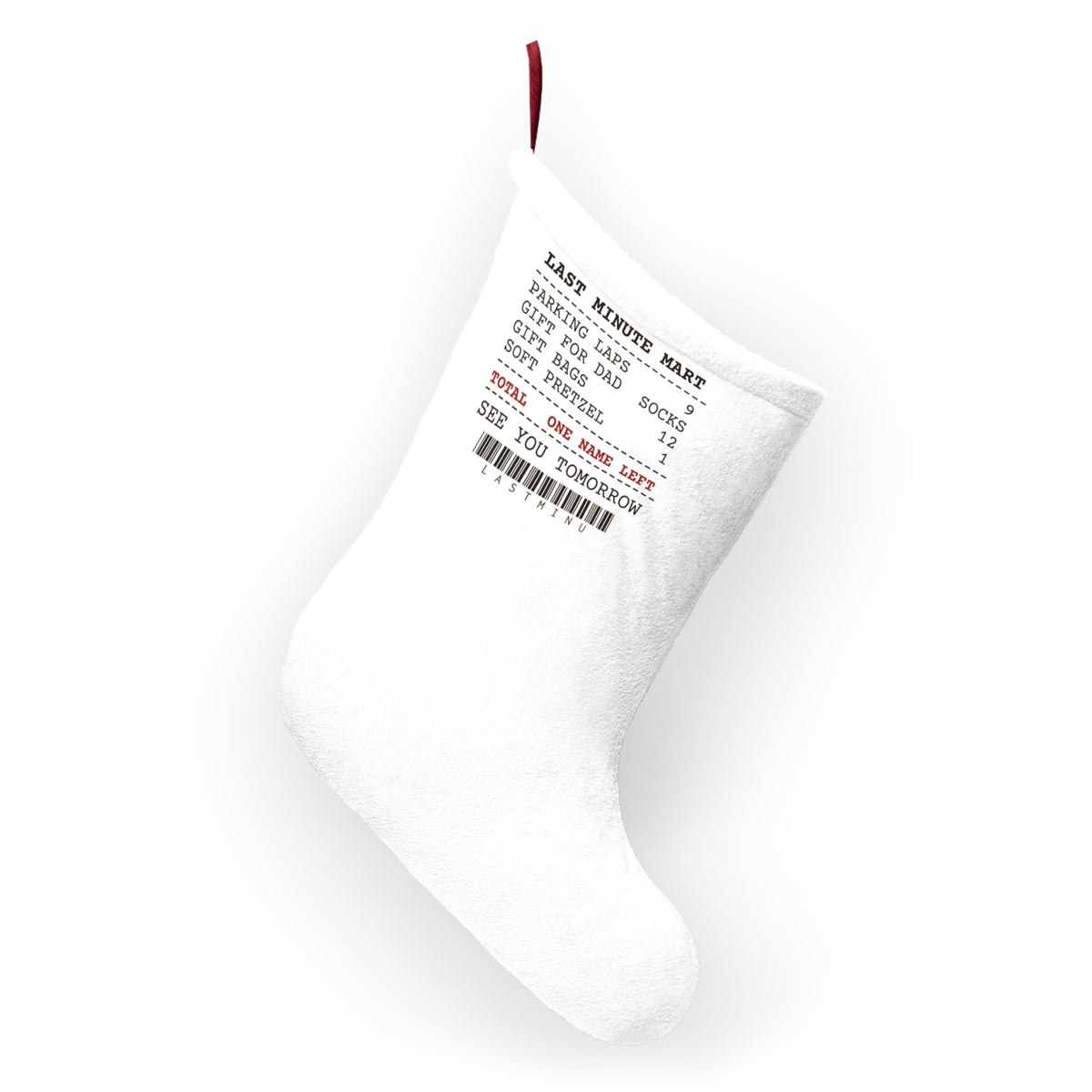 Funny Christmas Shopping Christmas Stocking Last Minute Mart Receipt