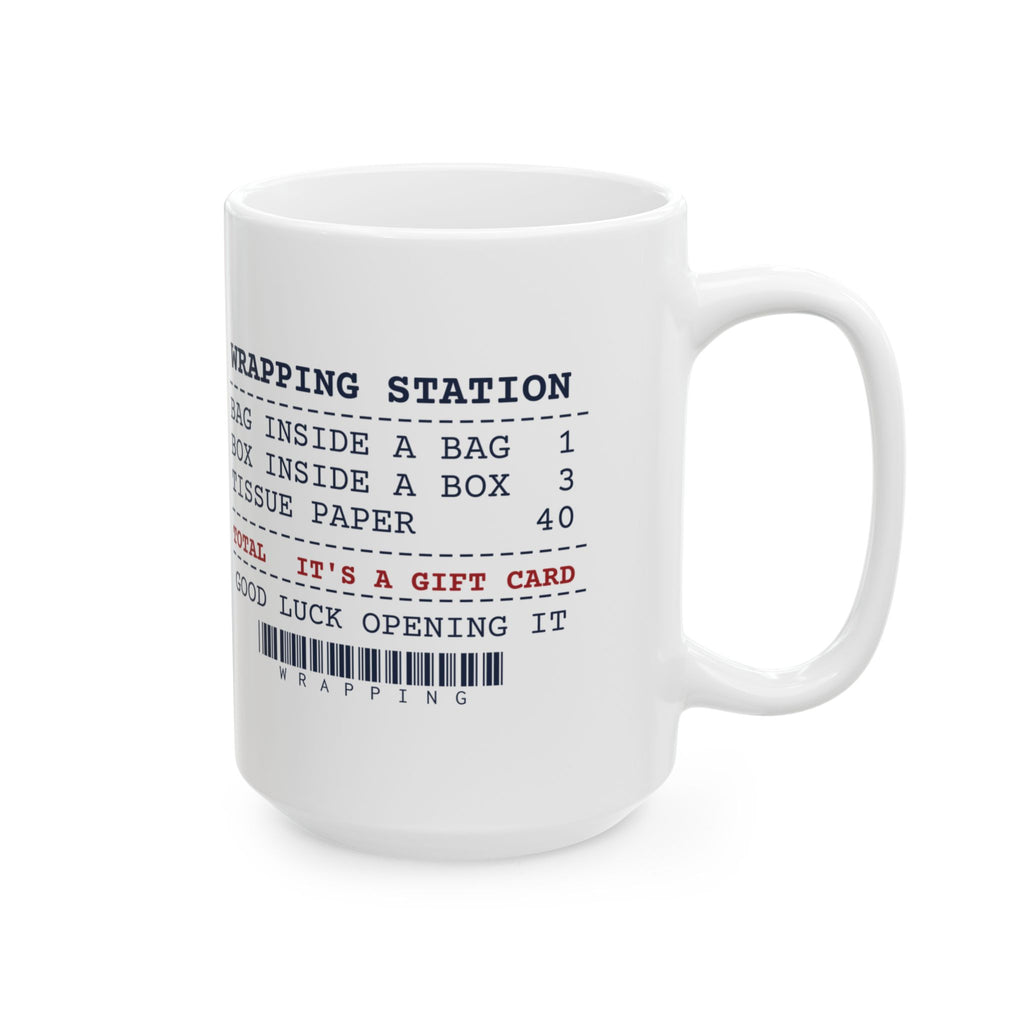 Funny Christmas Wrapping Coffee Mug Bag Within A Bag Within A Box