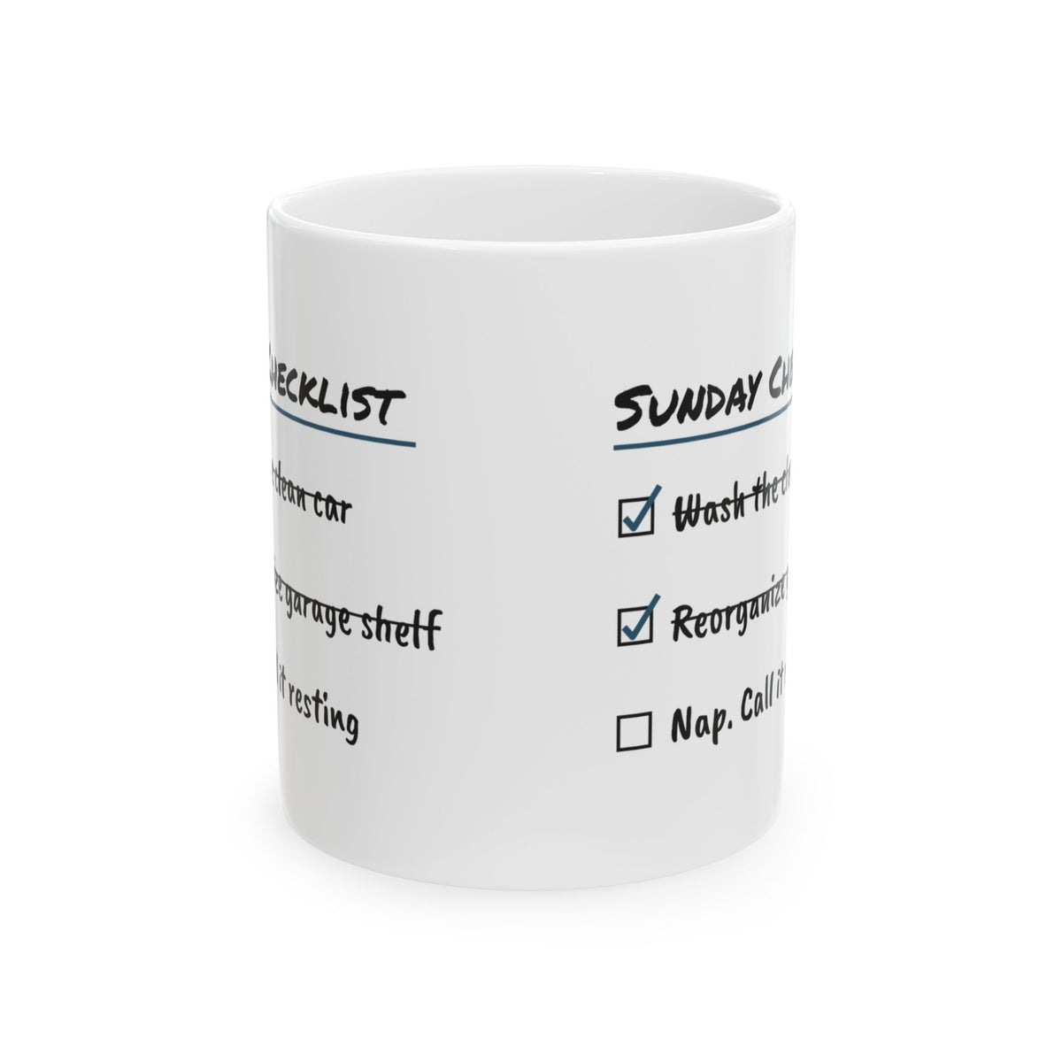 Funny Dad Coffee Mug Sunday Checklist Nap For Dad Fathers