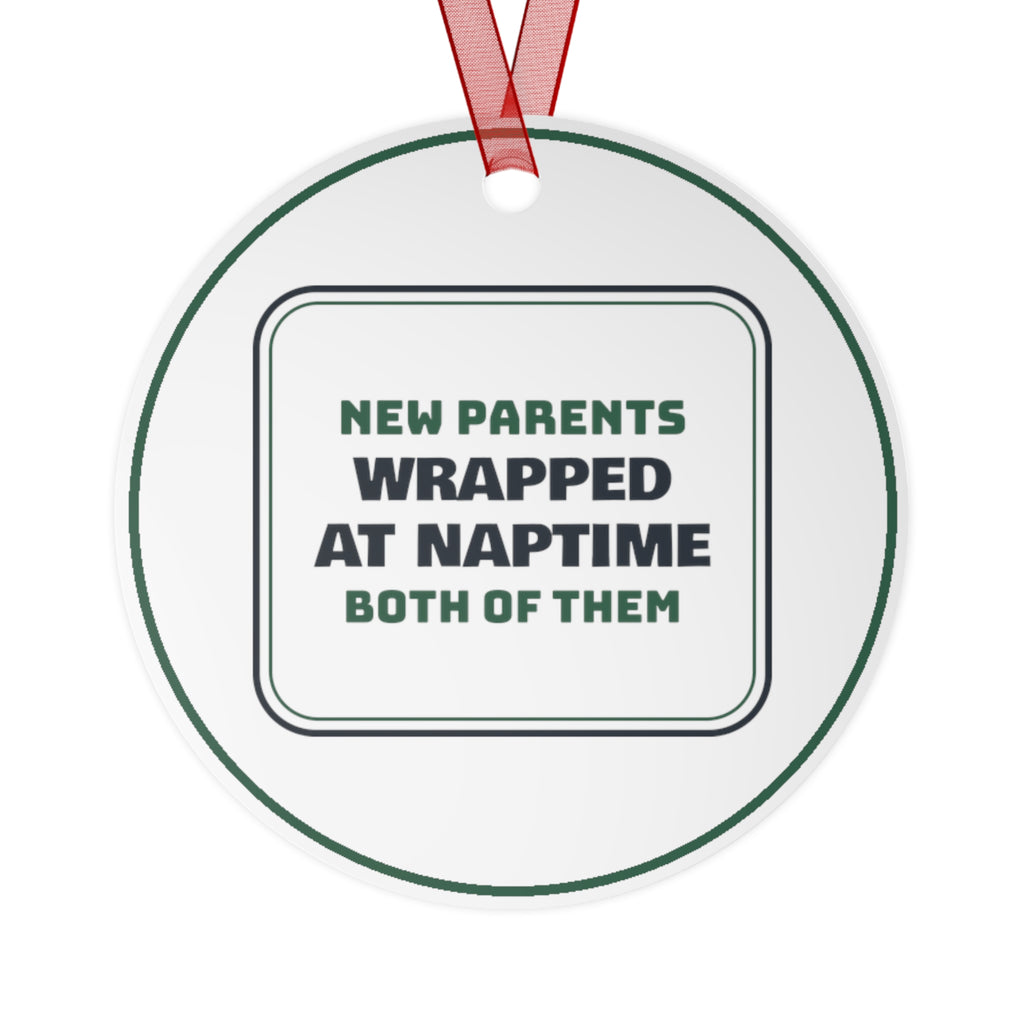 Funny Christmas Ornament New Parents Wrapped At Naptime
