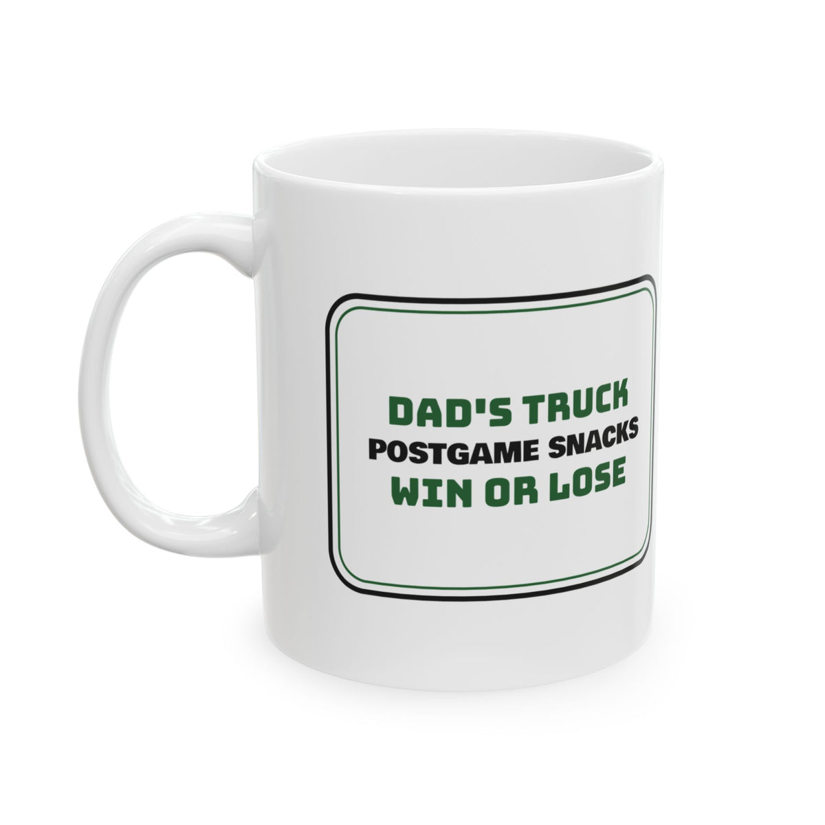 Football Dad Coffee Mug Postgame Snacks Win Or Lose