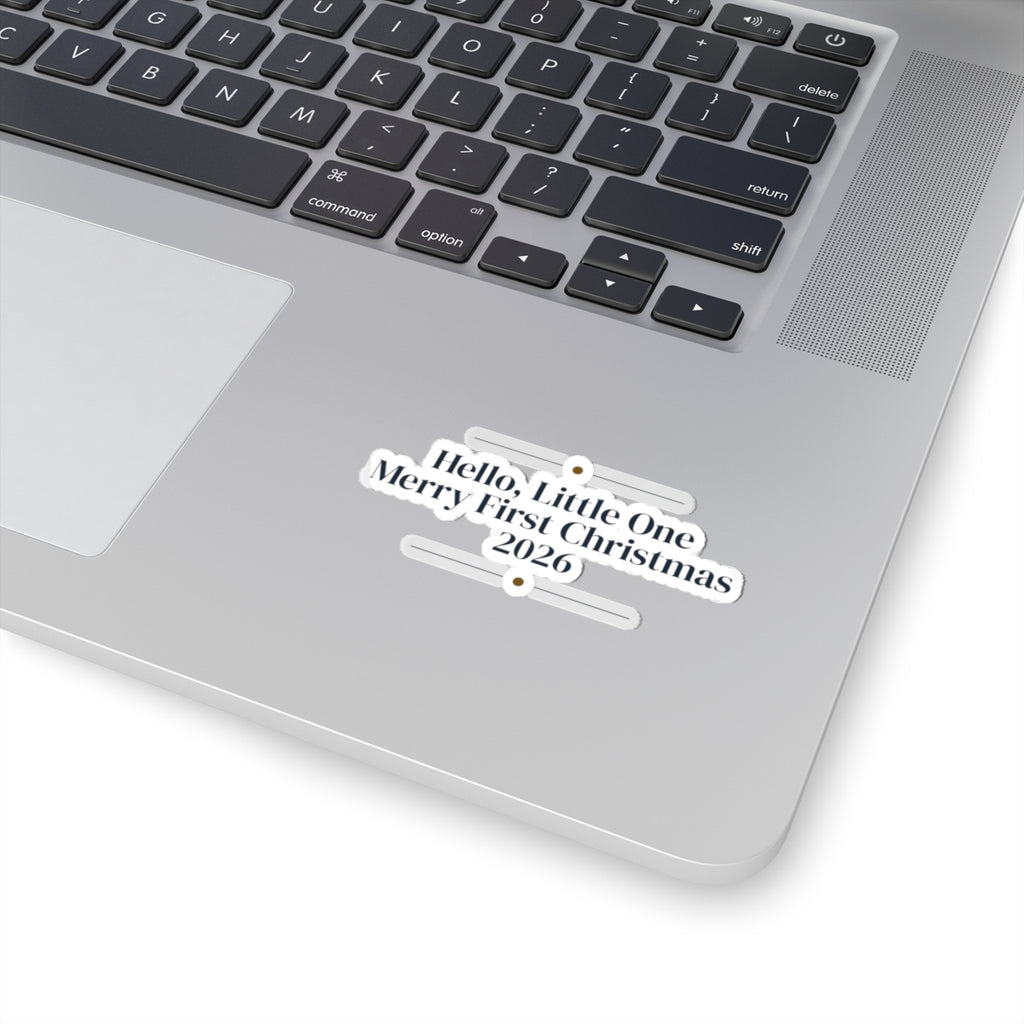Baby First Christmas Sticker Hello Little One Merry First Christmas
