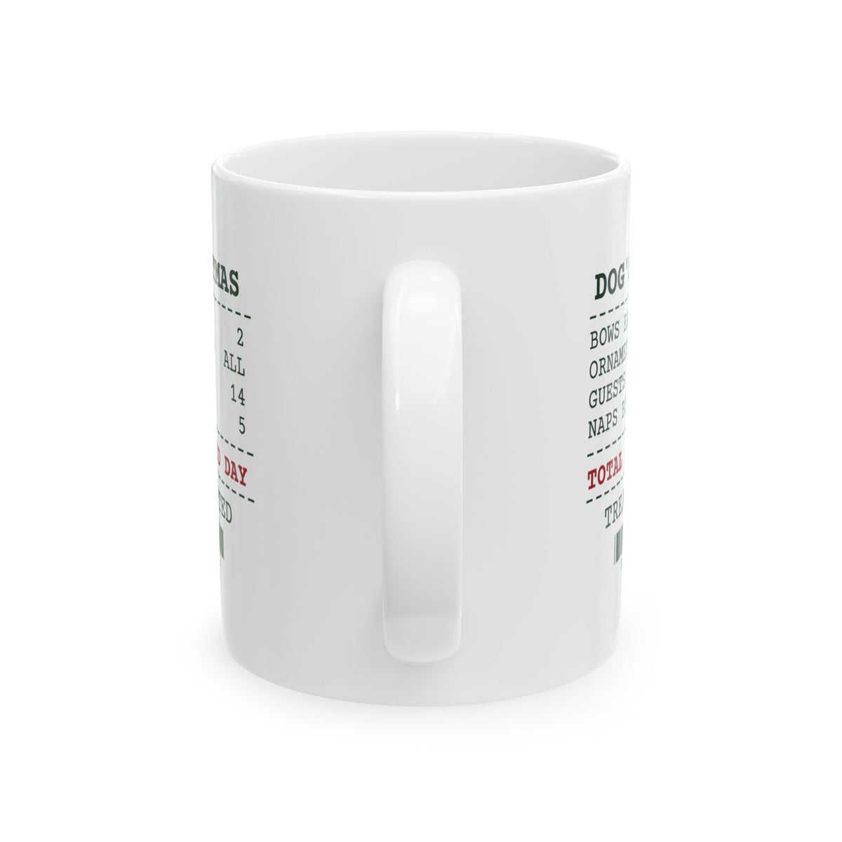 Funny Christmas Dog Coffee Mug Dog's Christmas Receipt For Dog Lovers
