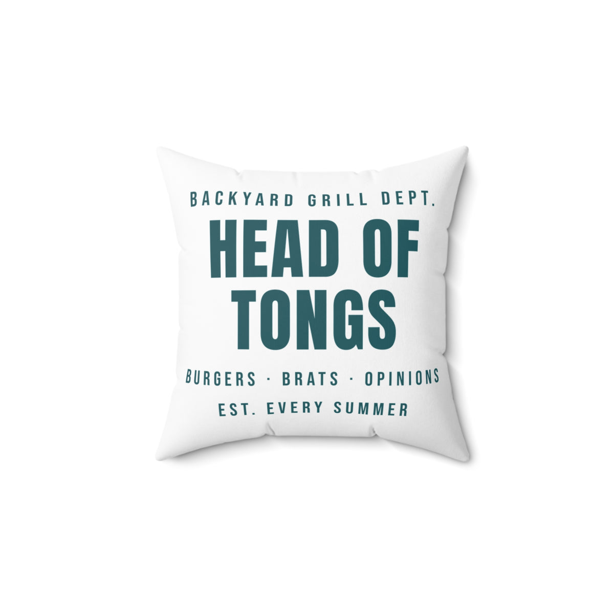 Funny Grill Dad Throw Pillow Head Of Tongs Backyard BBQ