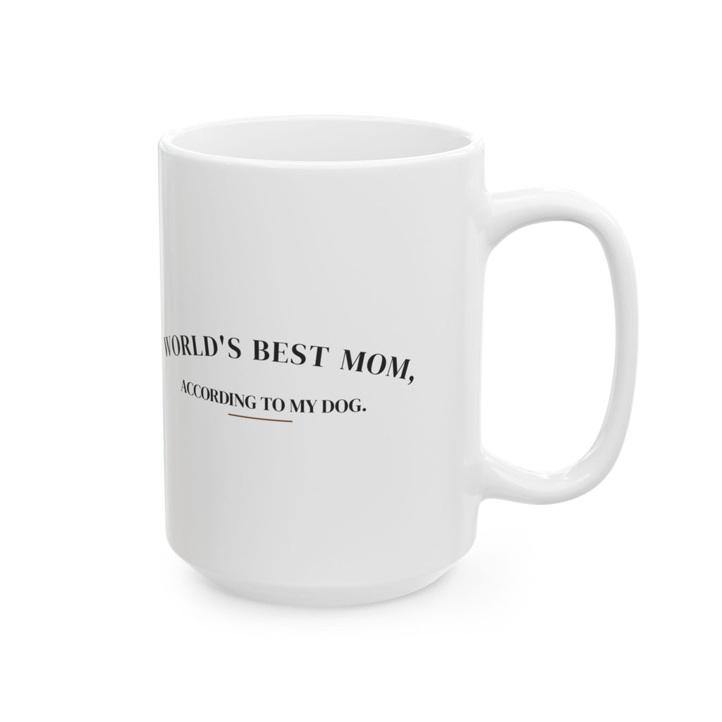 Worlds Best Mom According To My Dog Coffee Mug For Dog Moms