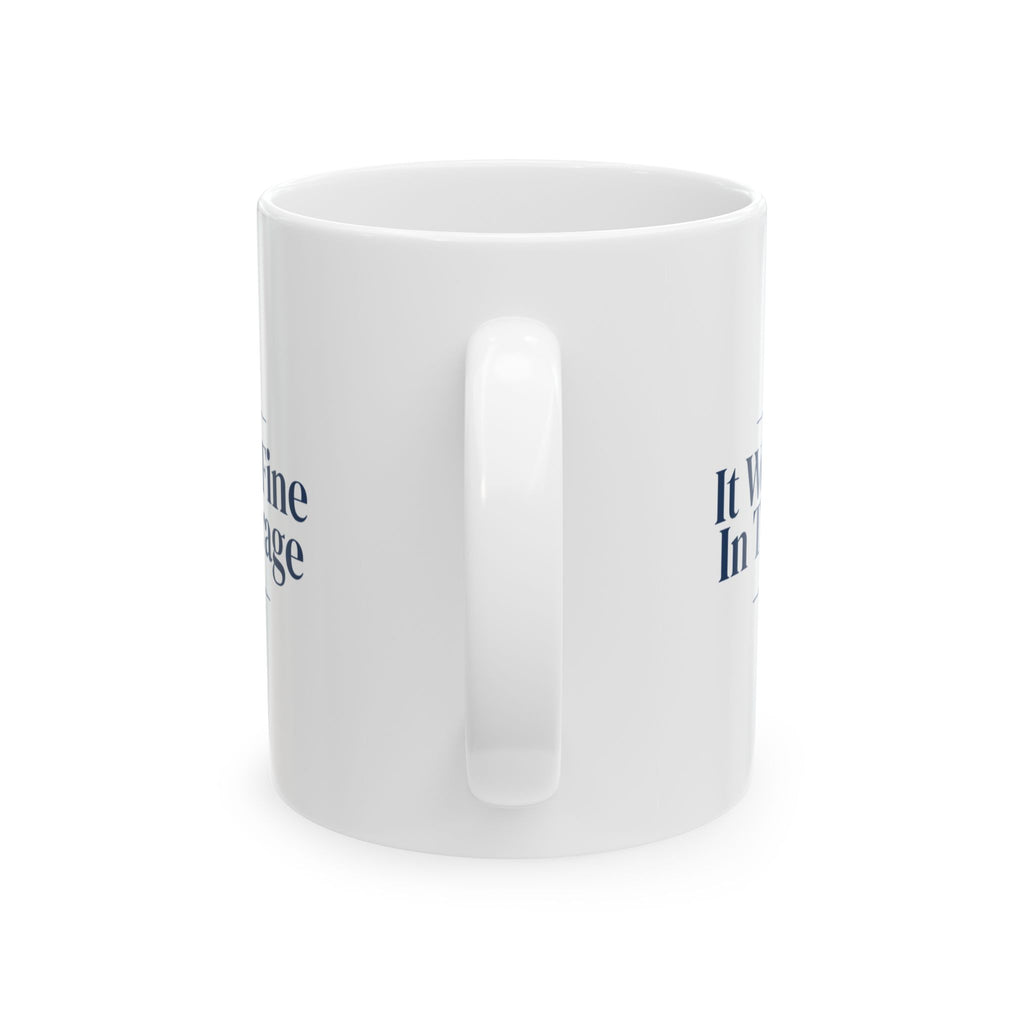 Funny Christmas Coffee Mug It Worked Fine In The Garage Lights Dad