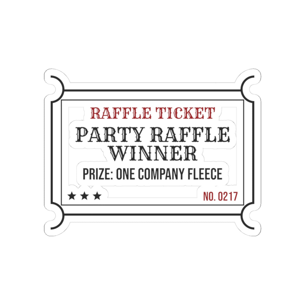 Funny Christmas Coworker Sticker Party Raffle Winner Company Fleece