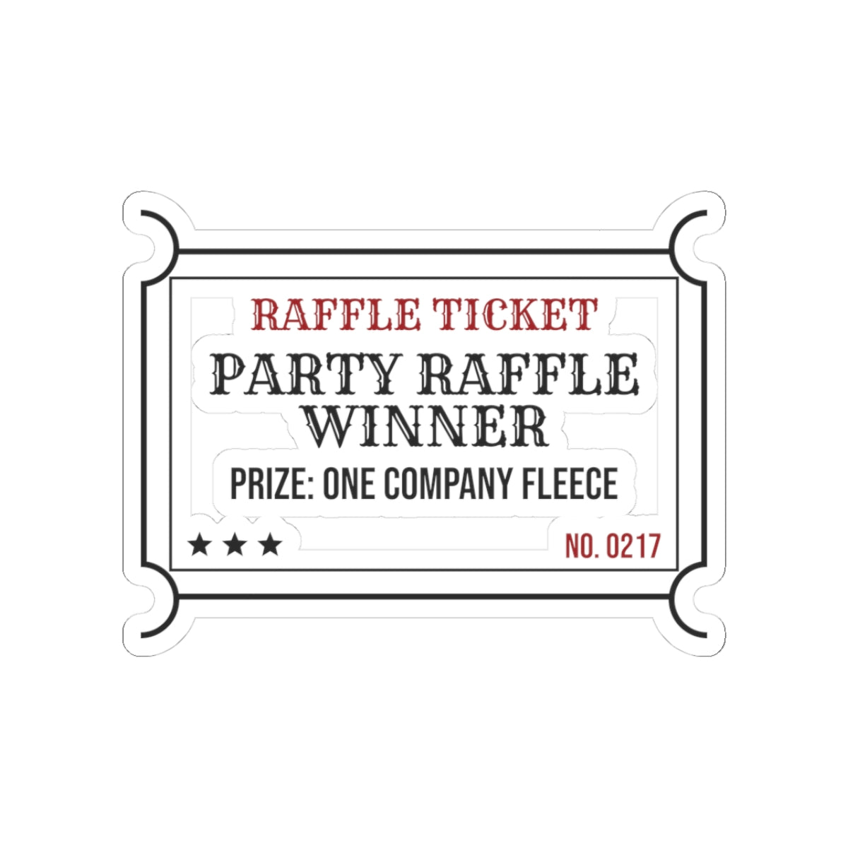 Funny Christmas Coworker Sticker Party Raffle Winner Company Fleece