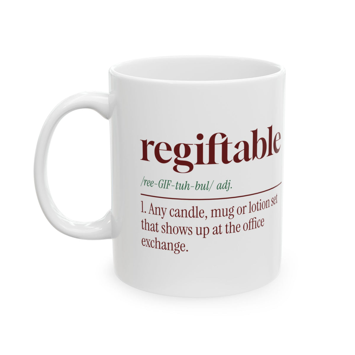Funny Christmas Coworker Coffee Mug Regiftable Dictionary Definition