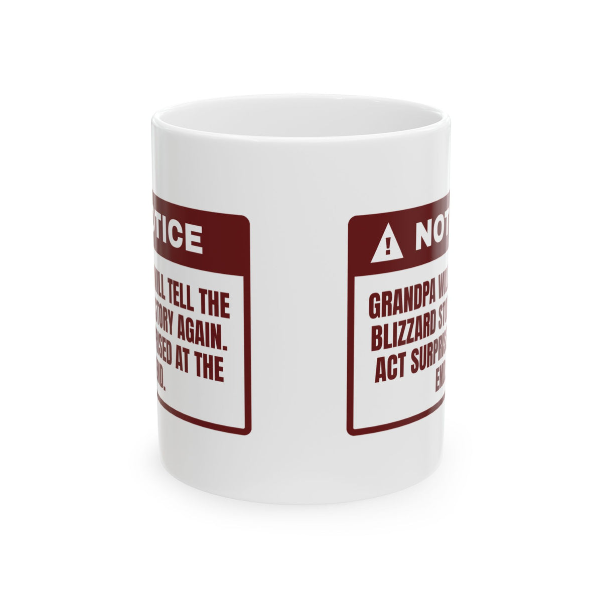 Funny Christmas Grandpa Coffee Mug Grandpa Will Tell The Blizzard Story