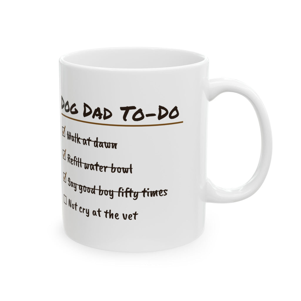 Funny Dog Dad Coffee Mug Checklist To-Do For Dog Dads